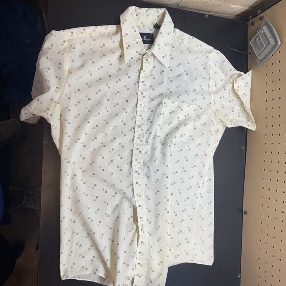 Vintage Bud Berma Men’s Short Sleeve Button-up Size Medium (15 1/2) - Picture 5 of 7